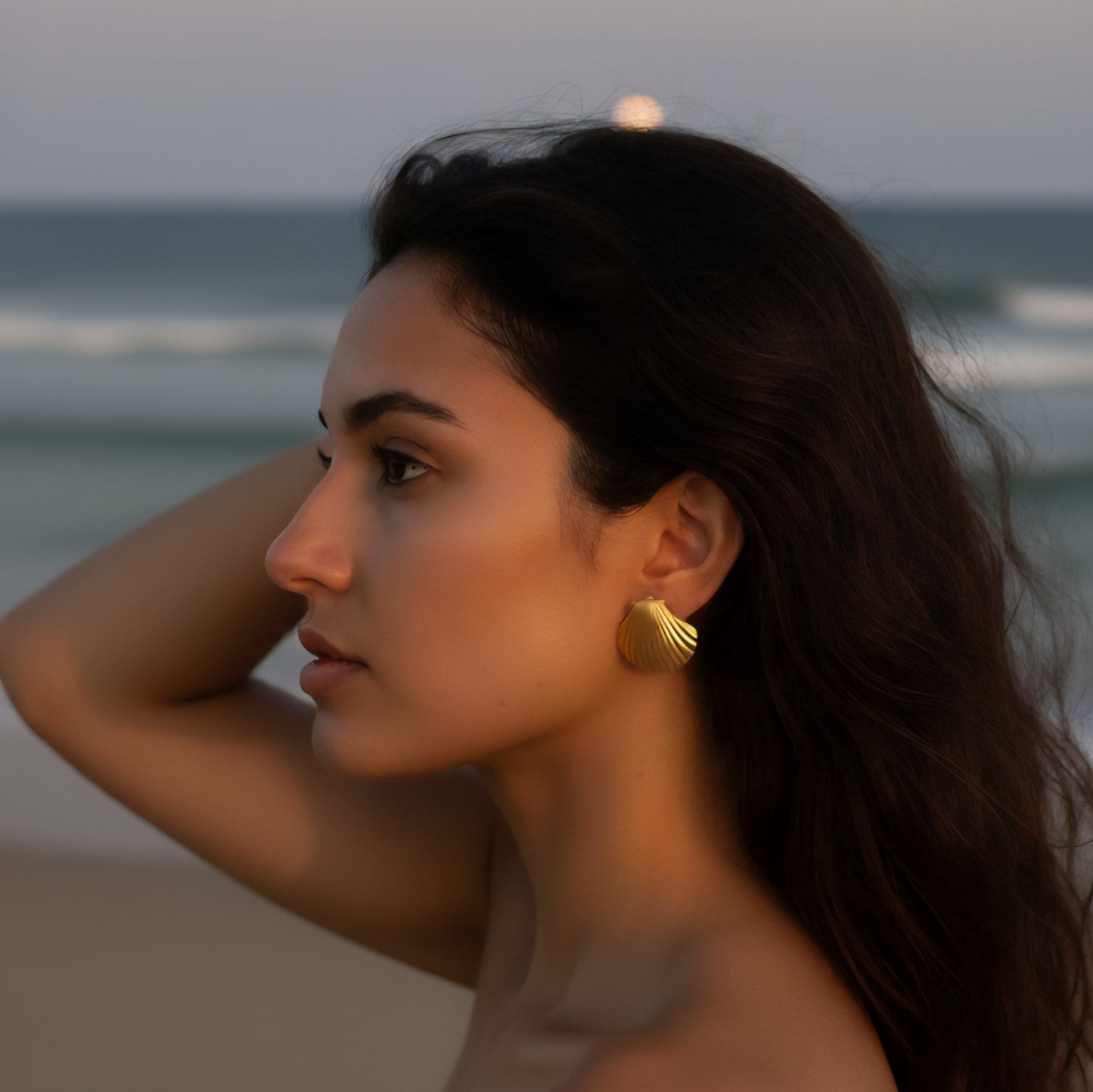 Fluted Seashell Earrings