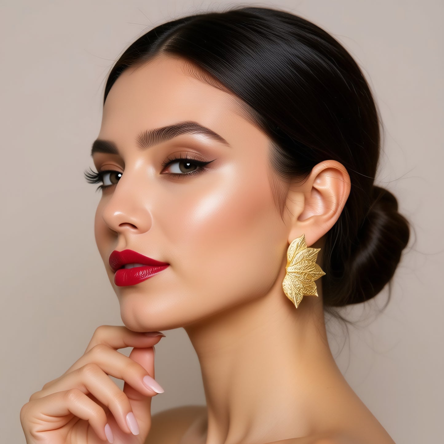 Golden Petal Earrings