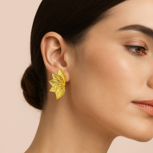 Golden Petal Earrings