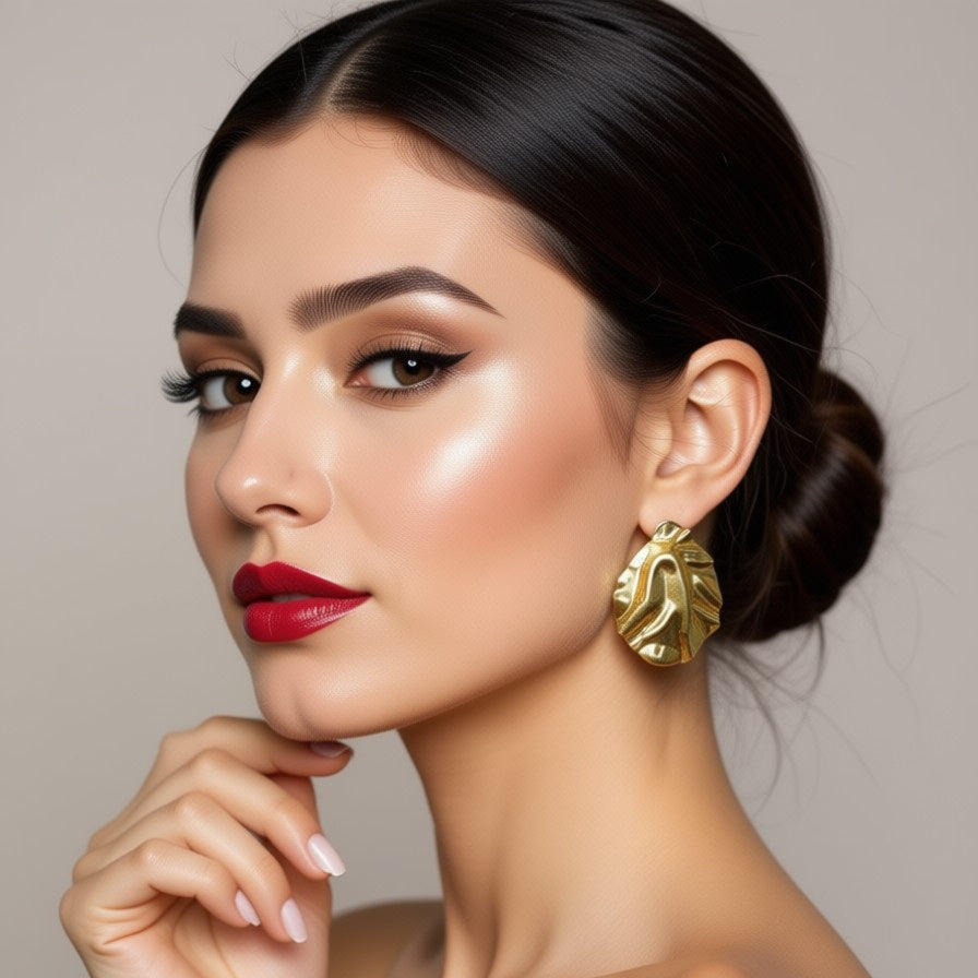 Golden Crumple Earrings