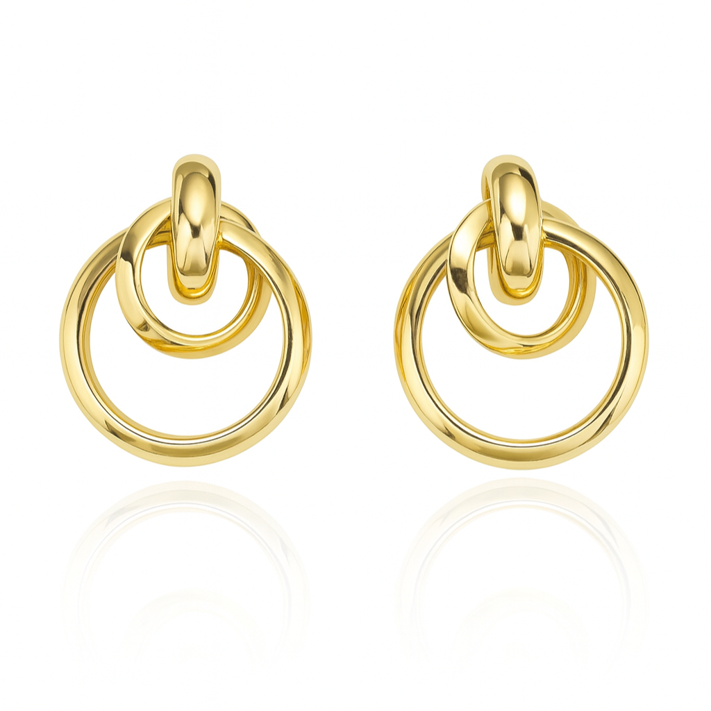Linked Luster Hoops Earrings