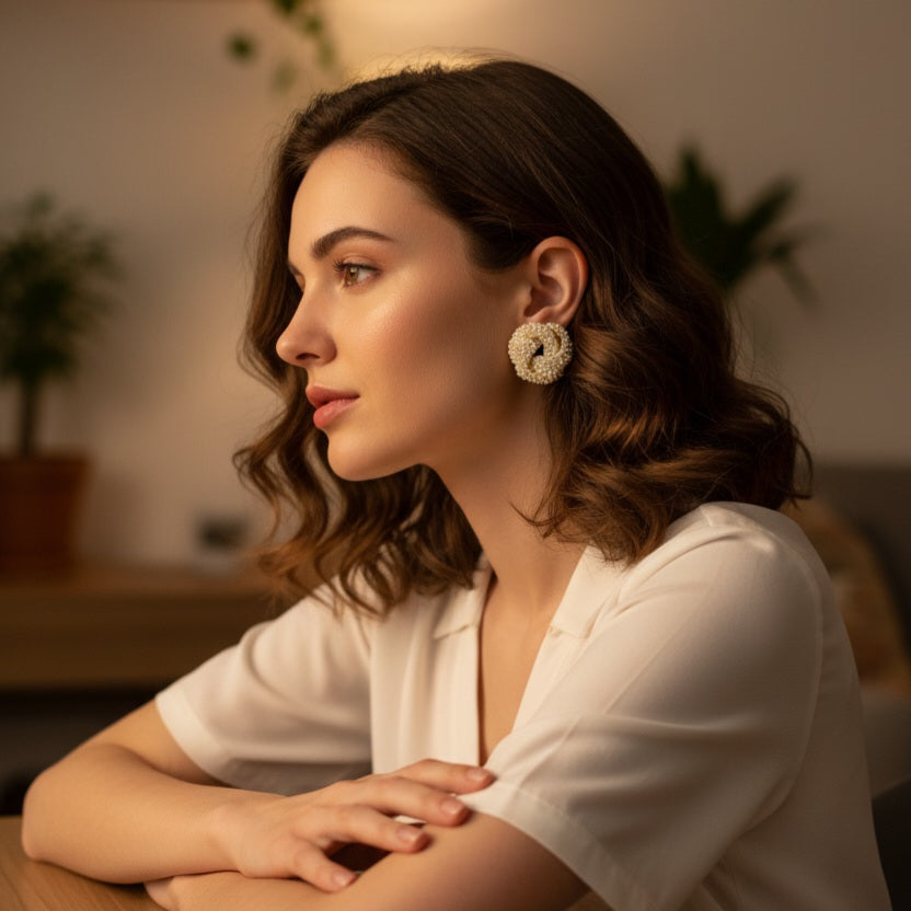 Pearl Cluster Earrings
