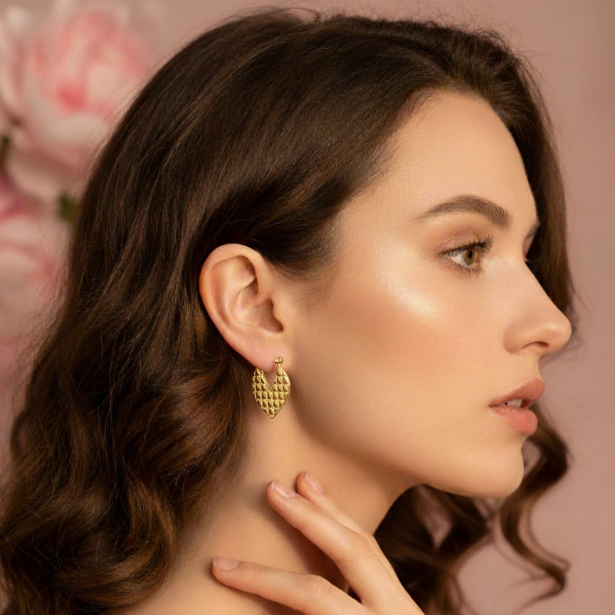 Pyramid Texture Earrings