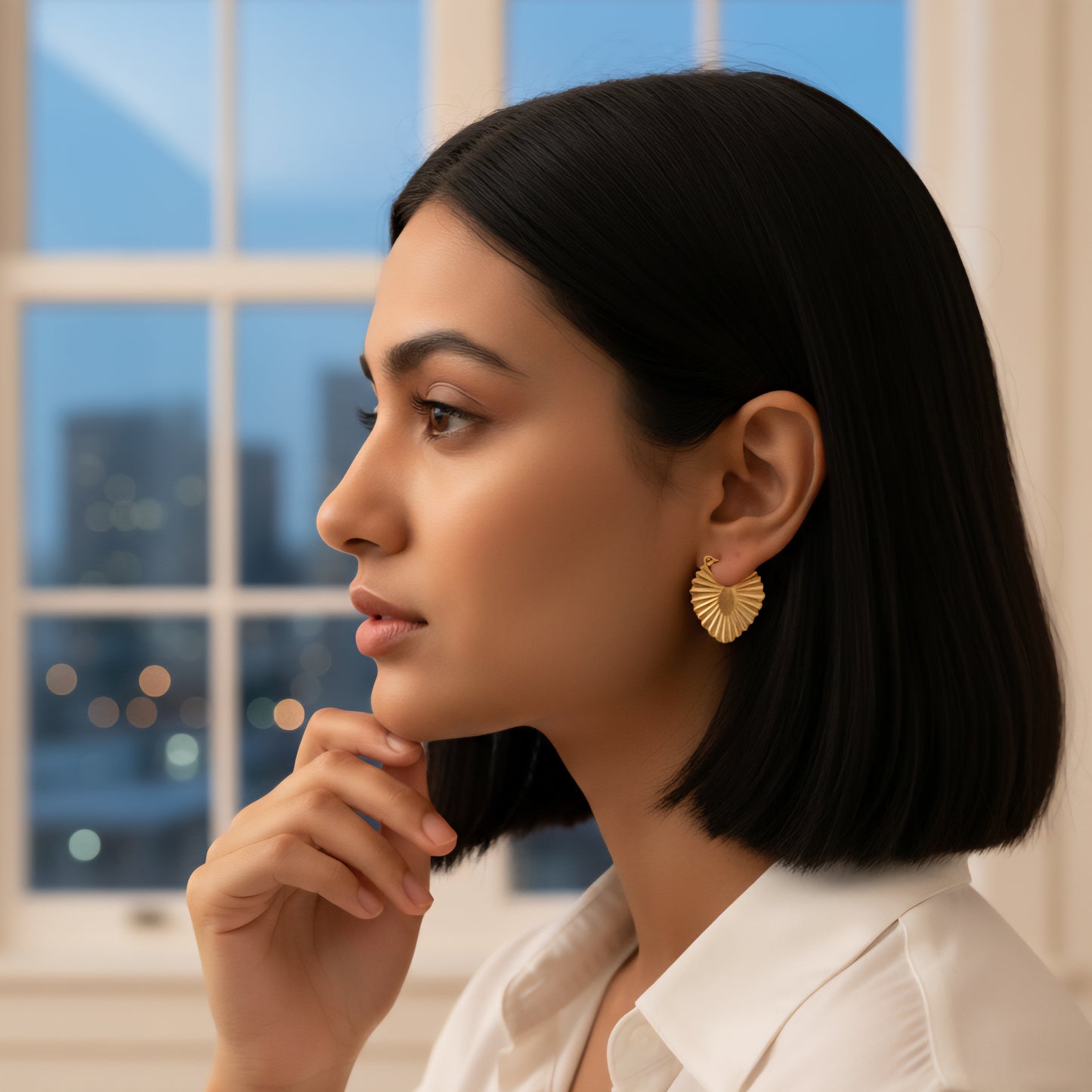 Art Deco Hoops Earrings