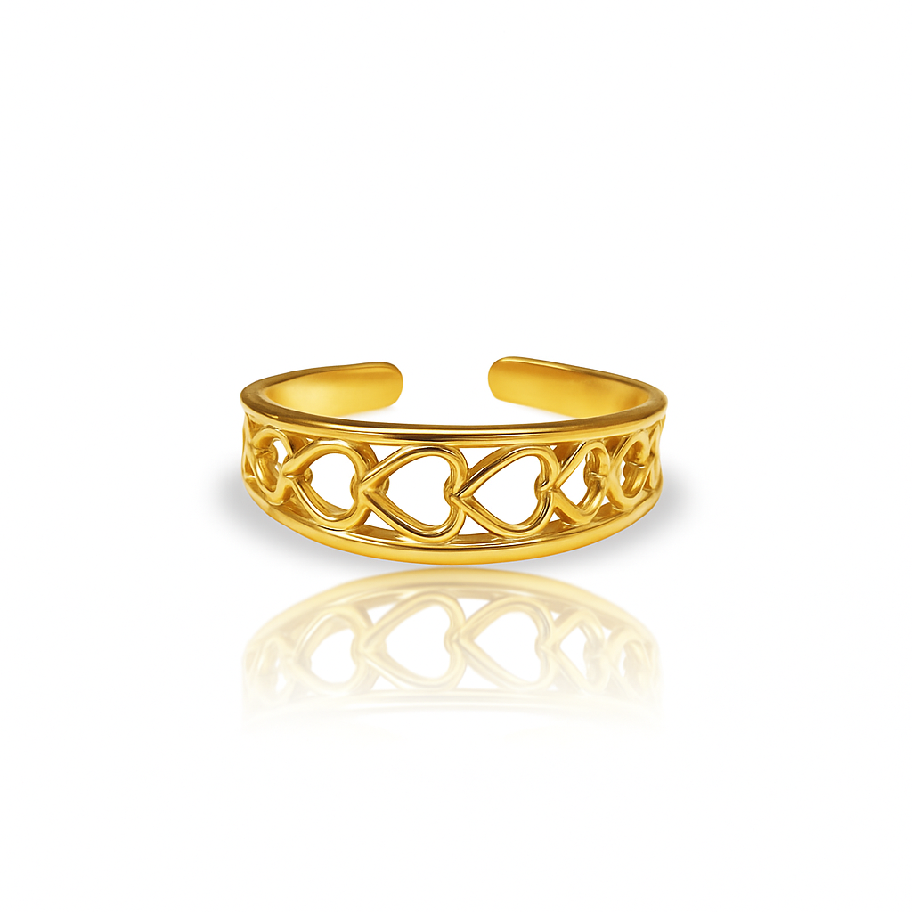 Golden Heart Ring