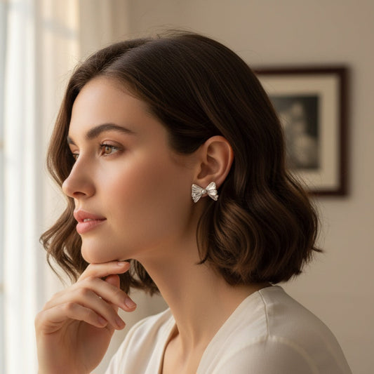 Prima Pearl Bow Earrings