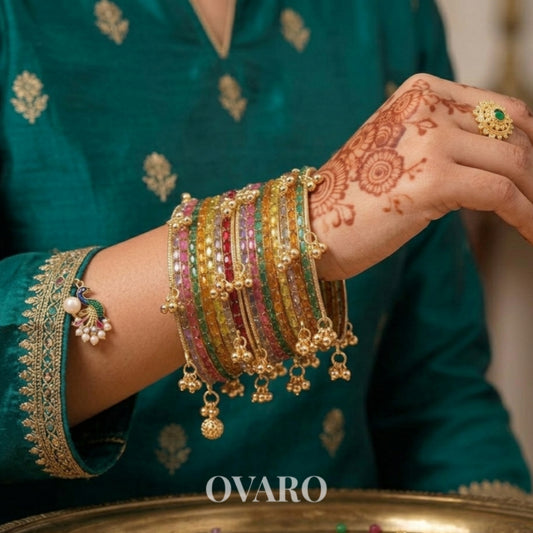 Kashmiri Ghungroo Charm Bangles (32 Bangles)
