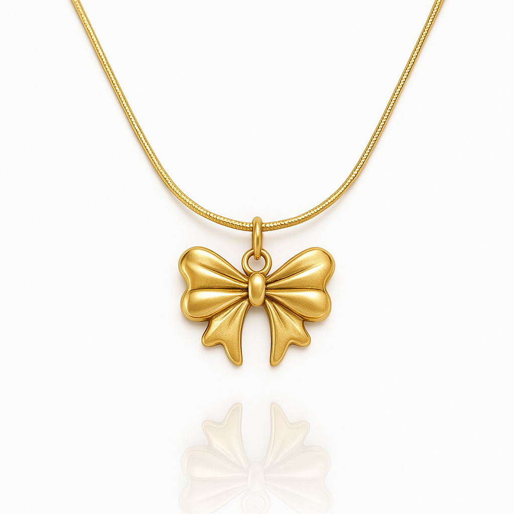 Golden Bow Necklace