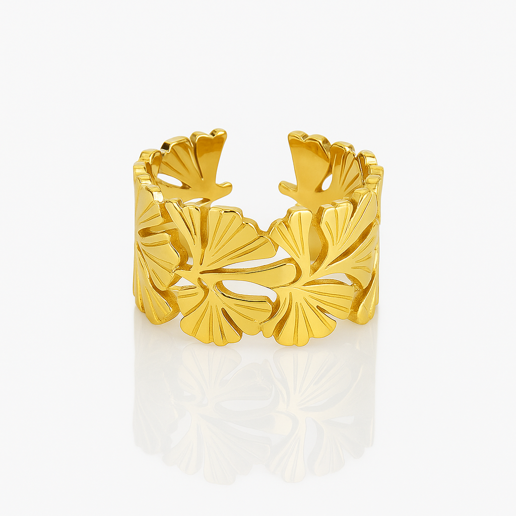 Ginkgo Gold Ring