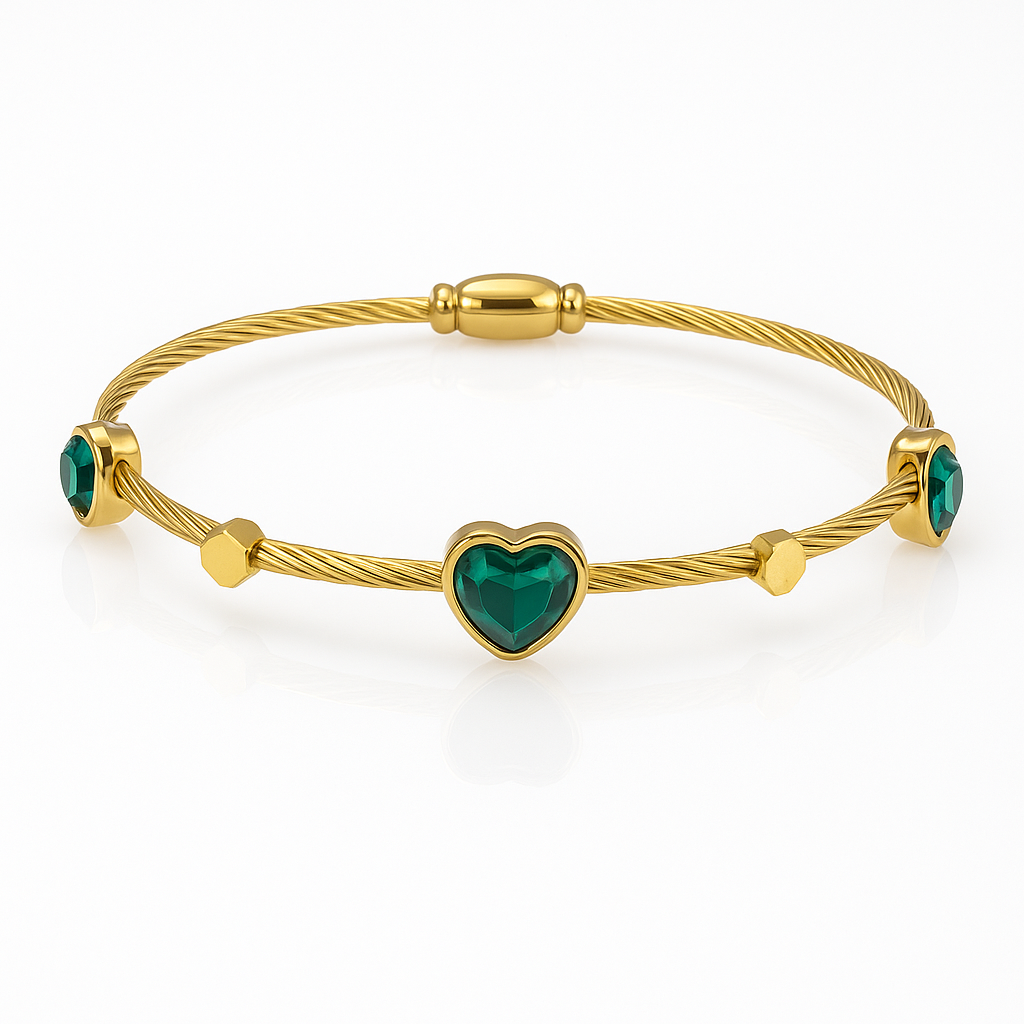 Emerald Heart Bracelet