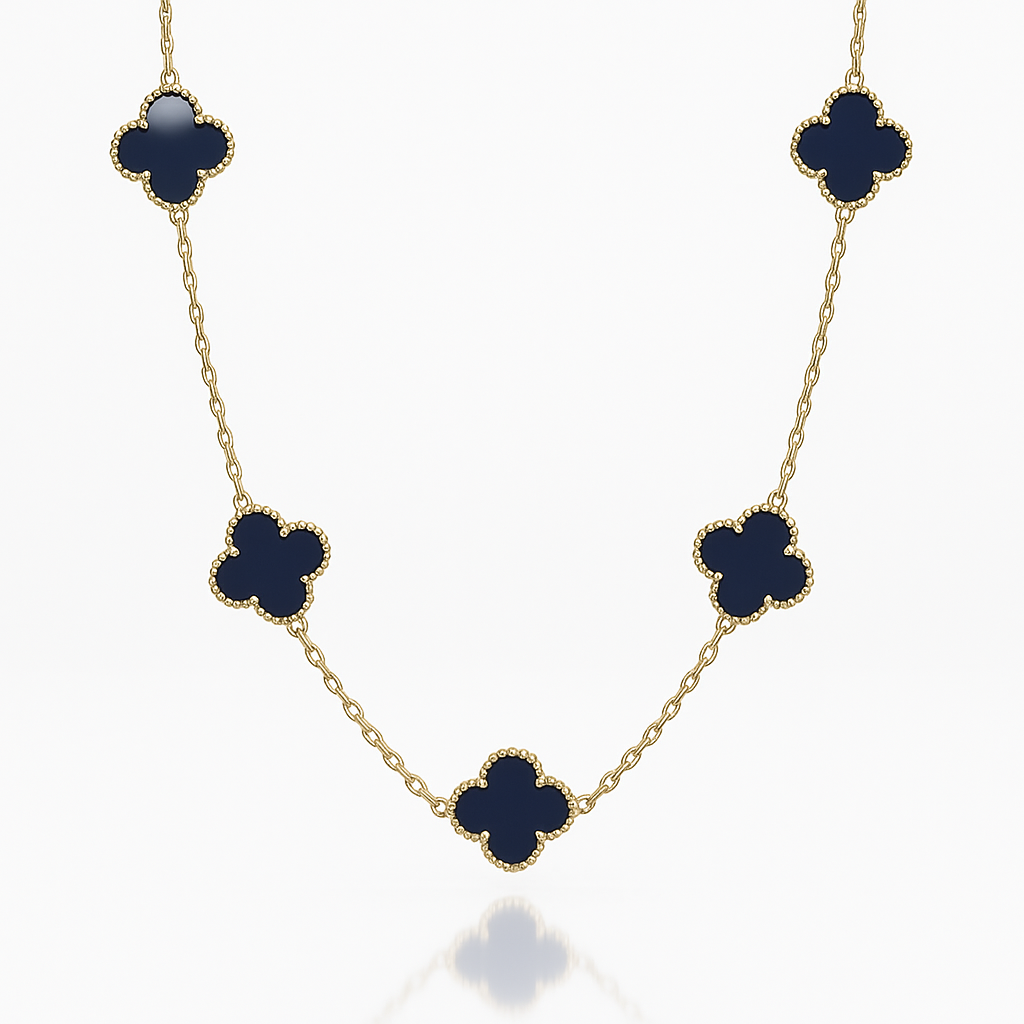 Midnight Clover Gleam Necklace