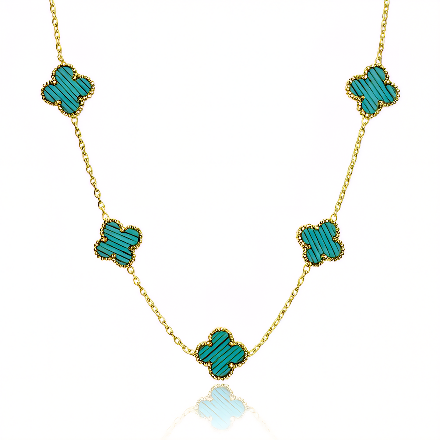 Emerald Clover Gleam Necklace