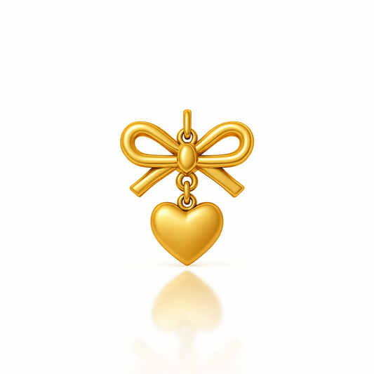 Charm Bow Heart Necklace