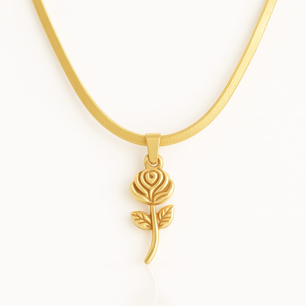 Golden Rose Necklace