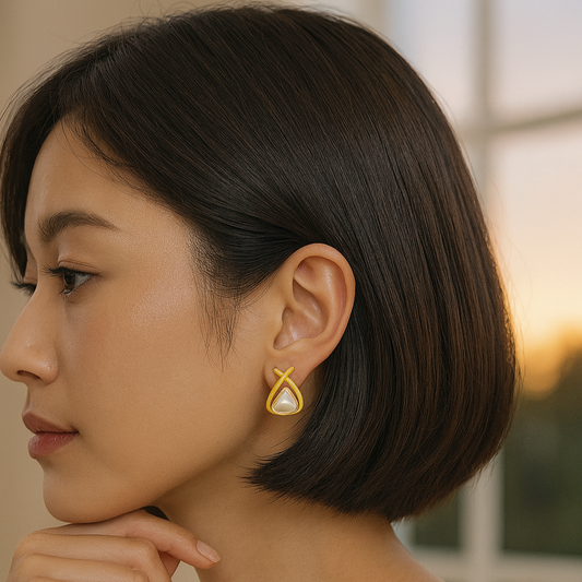 Golden Hourglass Earrings