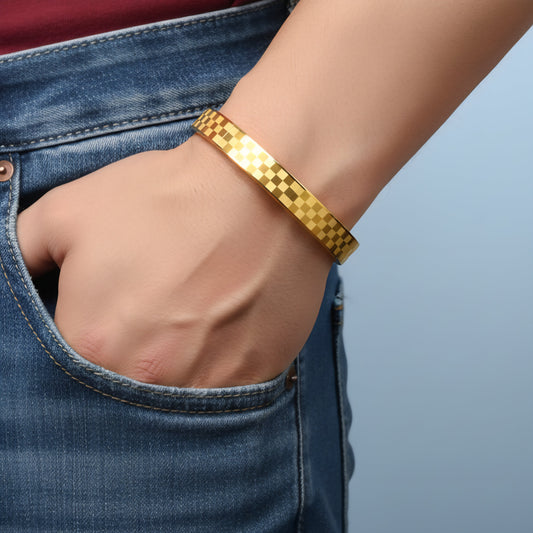 Men’s Golden Checker Bracelet