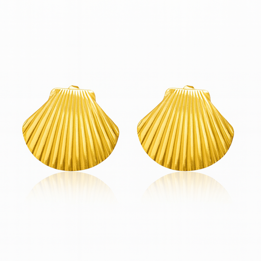 Fluted Seashell Earrings