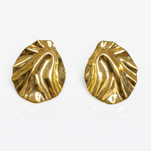 Golden Crumple Earrings