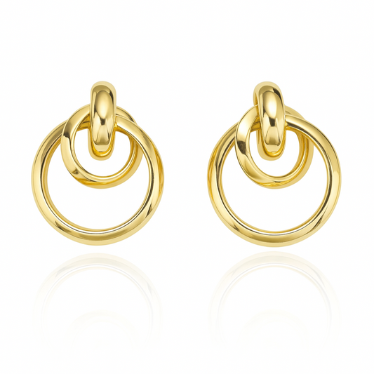 Linked Luster Hoops Earrings