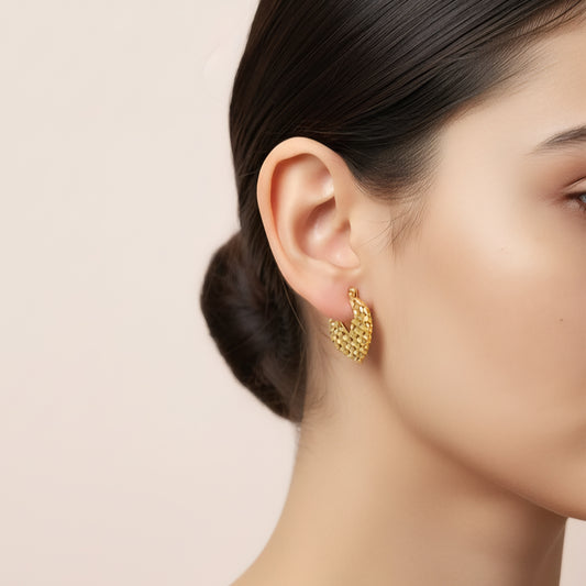 Pyramid Texture Earrings