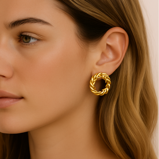 Gilded Vine Studs Earrings