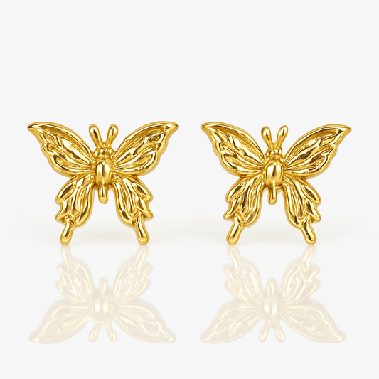 Golden Butterfly Studs Earrings