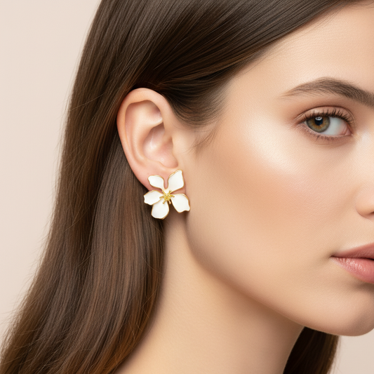 Ivory Blossom Earrings Earrings
