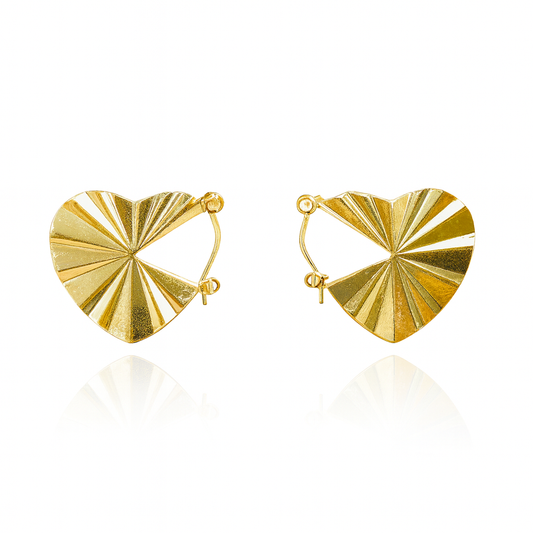 Faceted Heart Earrings