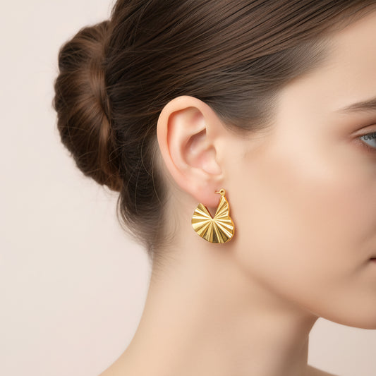 Faceted Heart Earrings