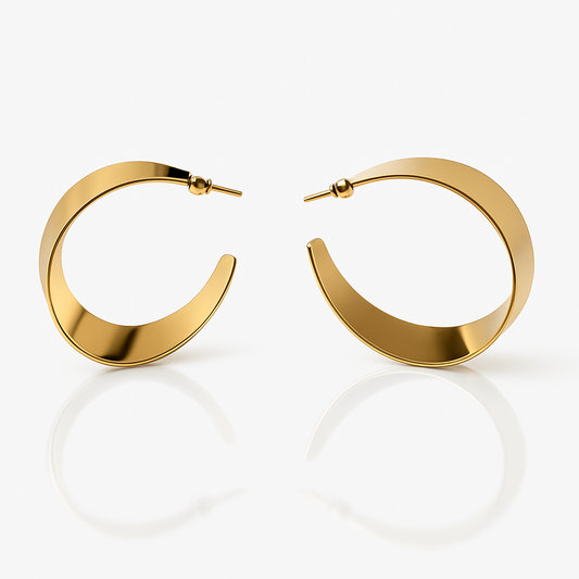 Sculptural C-Hoops Earrings