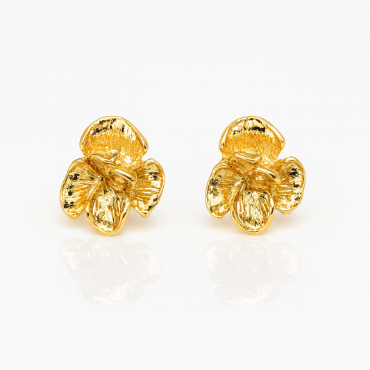 Golden Orchid Earrings