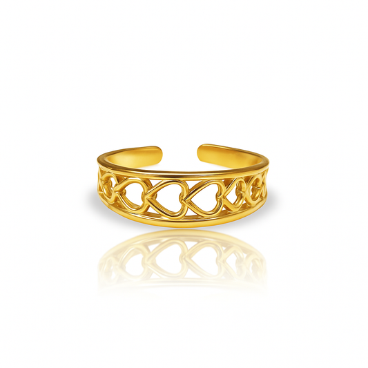 Golden Heart Ring