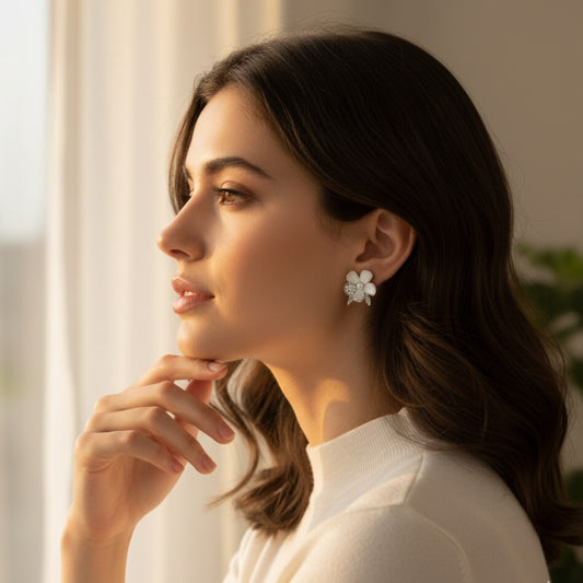 Moon Petal Earrings