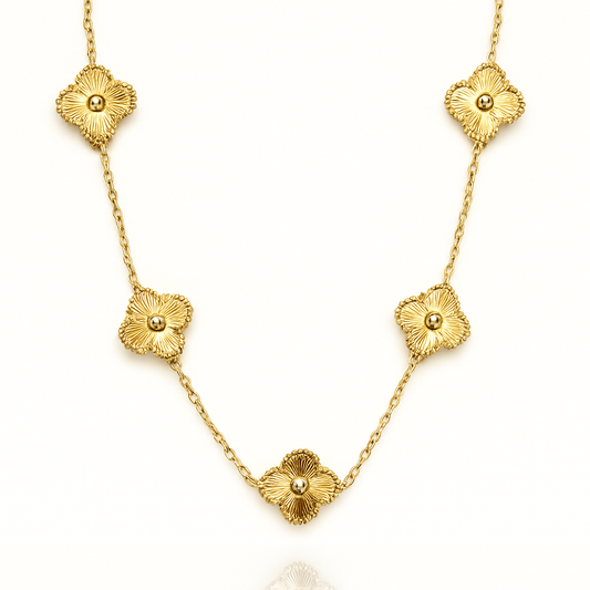 Golden Clover Gleam Necklace