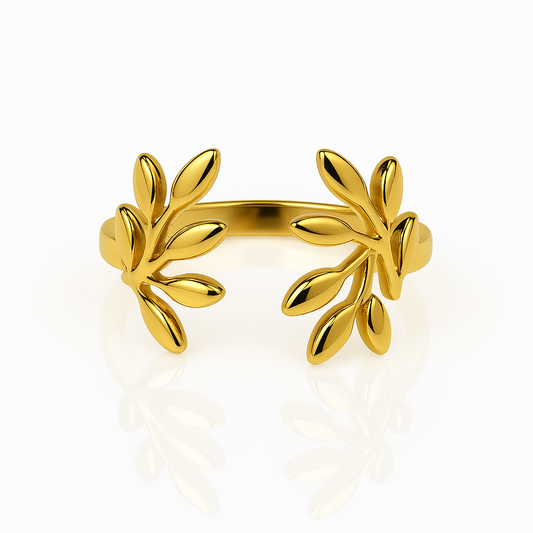 Golden Laurel Ring