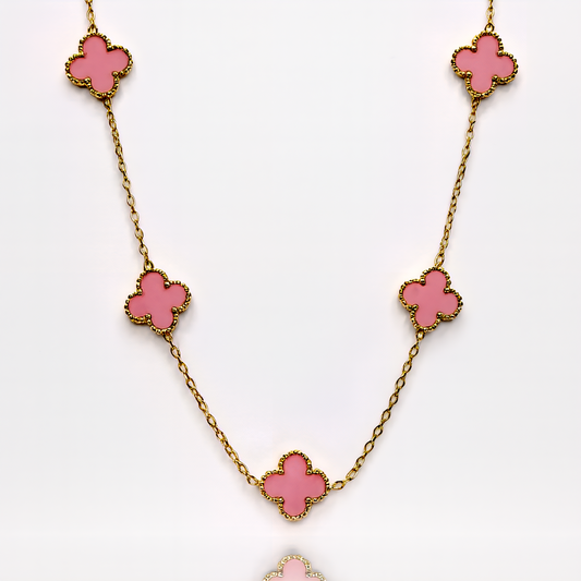 Rosé Clover Gleam Necklace