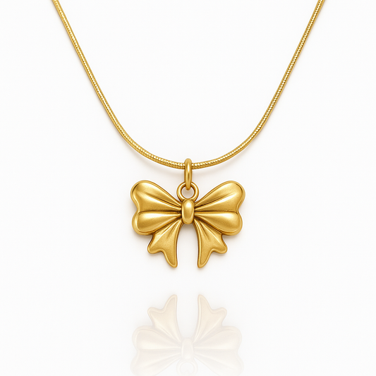 Golden Bow Necklace
