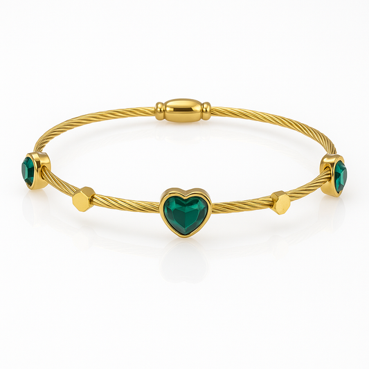 Emerald Heart Bracelet