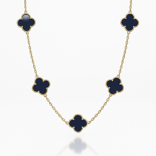 Midnight Clover Gleam Necklace
