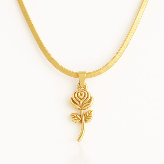 Golden Rose Necklace