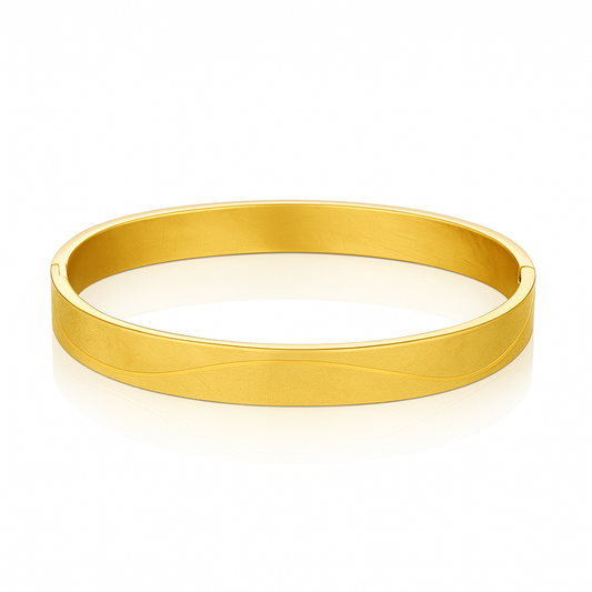 Men’s Golden Flow Curve Bracelet