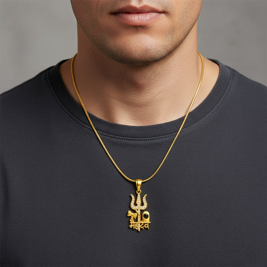 Mahadev's Trident Rudraksha Necklace