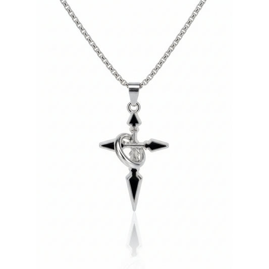 Enamel Point Cross Necklace