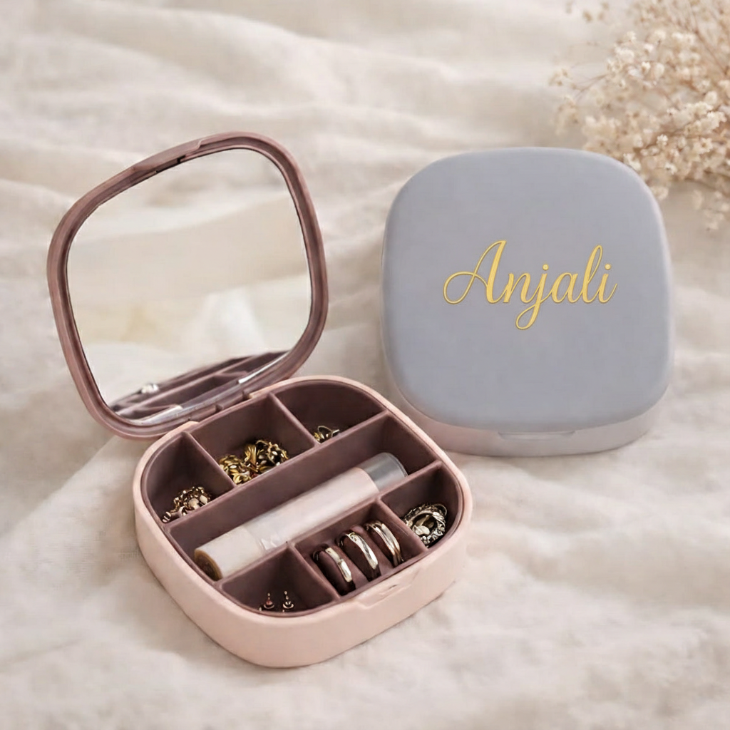 Personalized Vanity Mirror Organizer Box