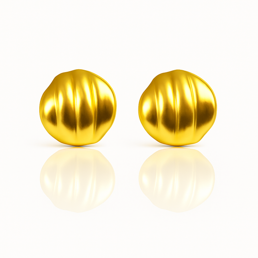 Organic Golden Studs Earrings