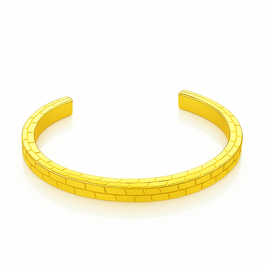 Men’s Golden BrickEdge Cuff Bracelet